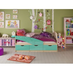 Детская кровать"Дельфин" Оранжевый 1,6 х 0,8м
